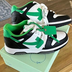 Off-White Black and Green Sneakers